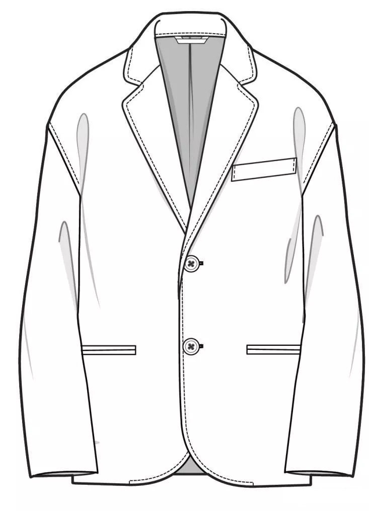 男士夹克卫衣西服的款式图合集